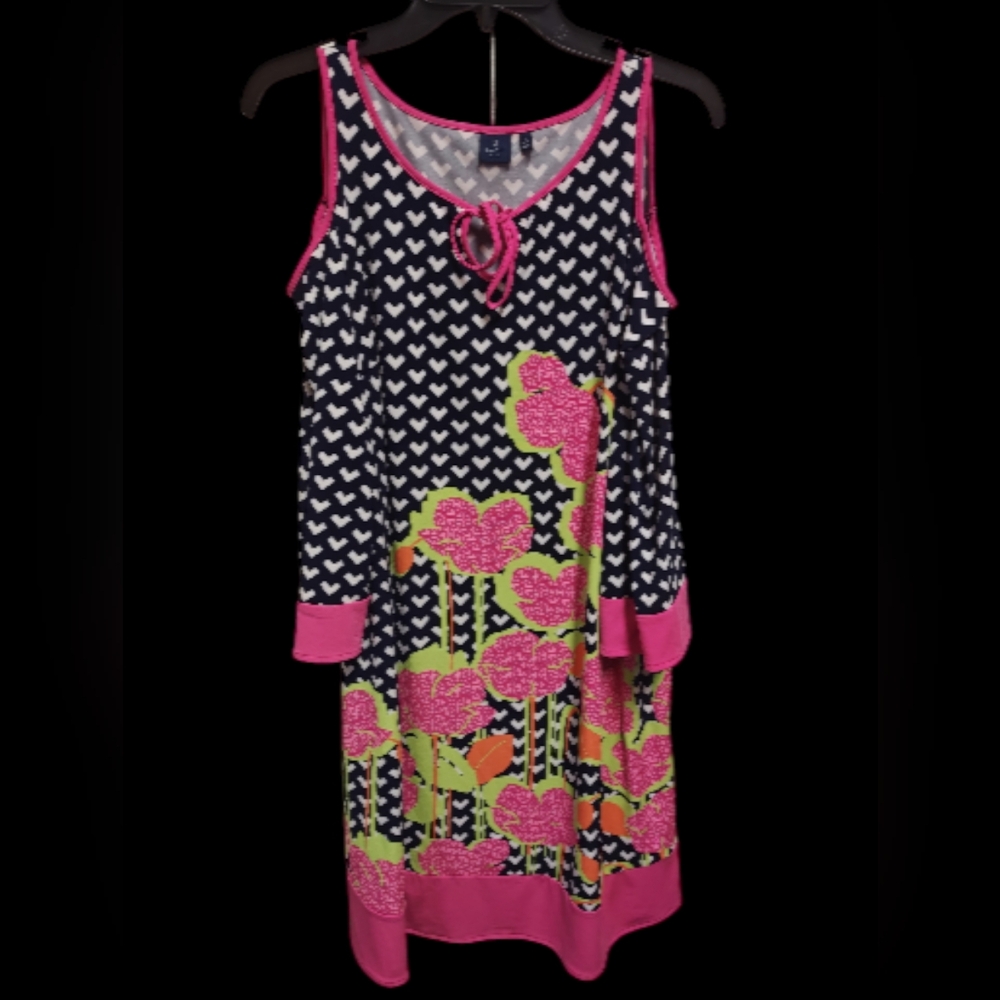 Kaari Blue Floral Sleeveless Dress